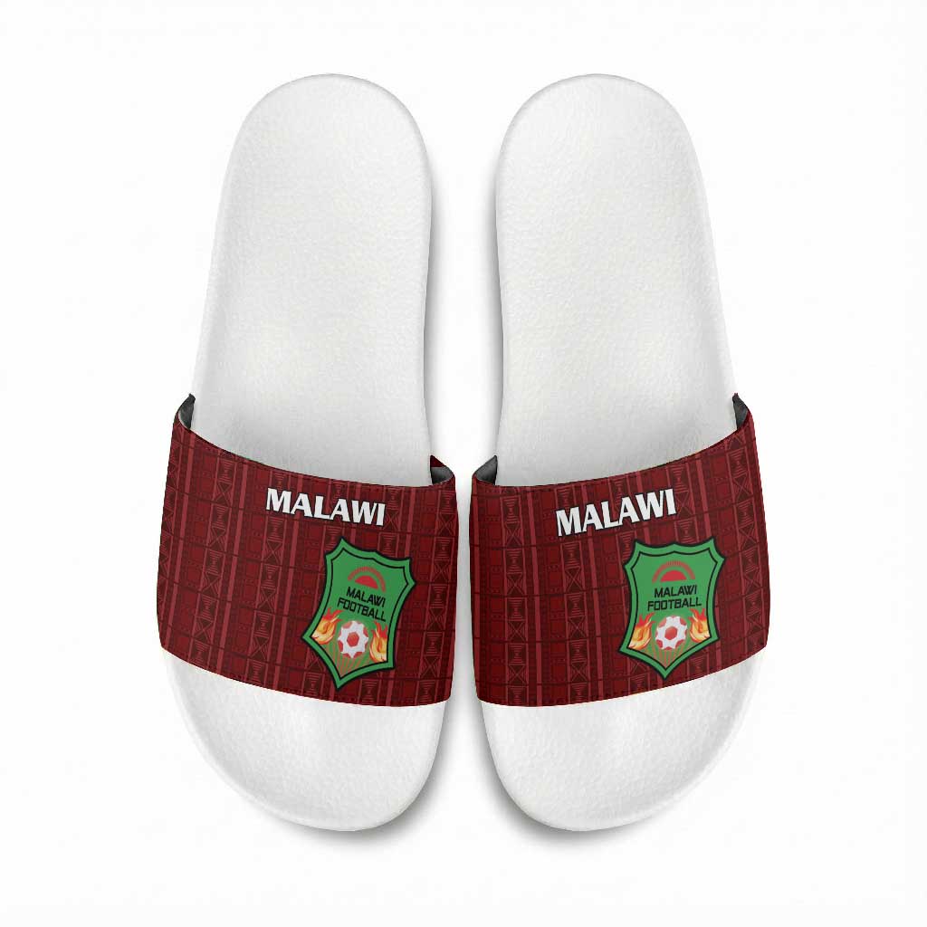Malawi Football Slide Sandals Come On Flames - Red
