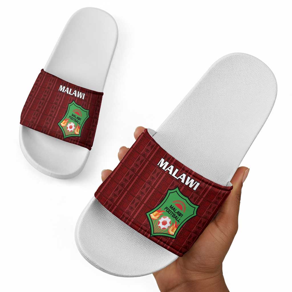 Malawi Football Slide Sandals Come On Flames - Red