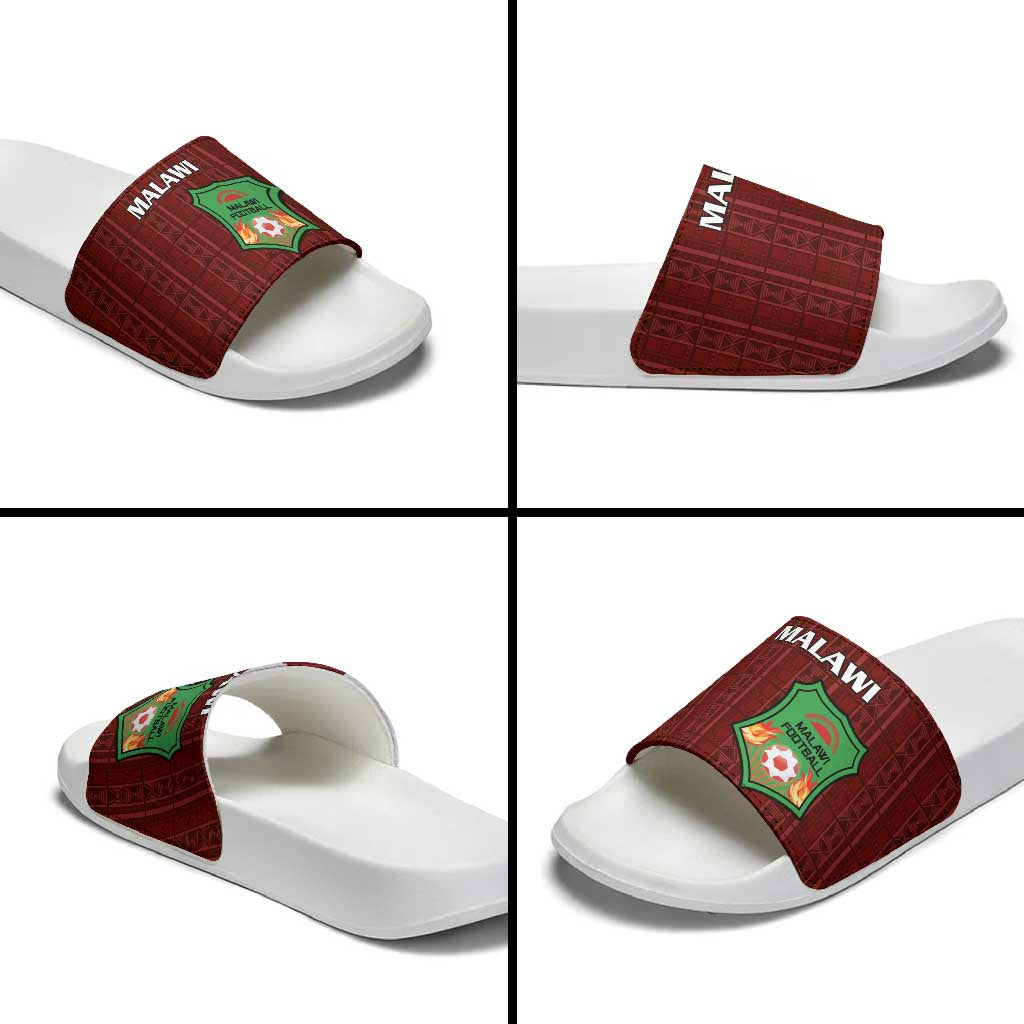 Malawi Football Slide Sandals Come On Flames - Red