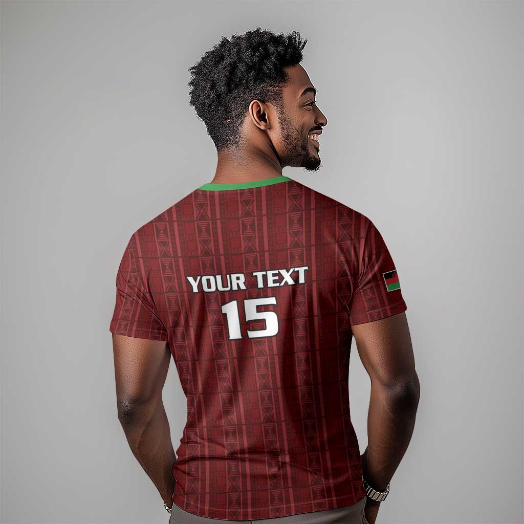 Custom Malawi Football T shirt Go Champions - Red - African Pride