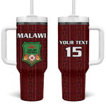 Custom Malawi Football Tumbler With Handle Go Champions - Red - African Pride