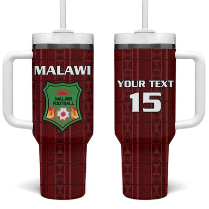 Custom Malawi Football Tumbler With Handle Go Champions - Red - African Pride