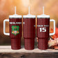 Custom Malawi Football Tumbler With Handle Go Champions - Red - African Pride