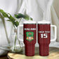 Custom Malawi Football Tumbler With Handle Go Champions - Red - African Pride