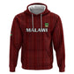 Custom Malawi Football Zip Hoodie Go Champions - Red - African Pride