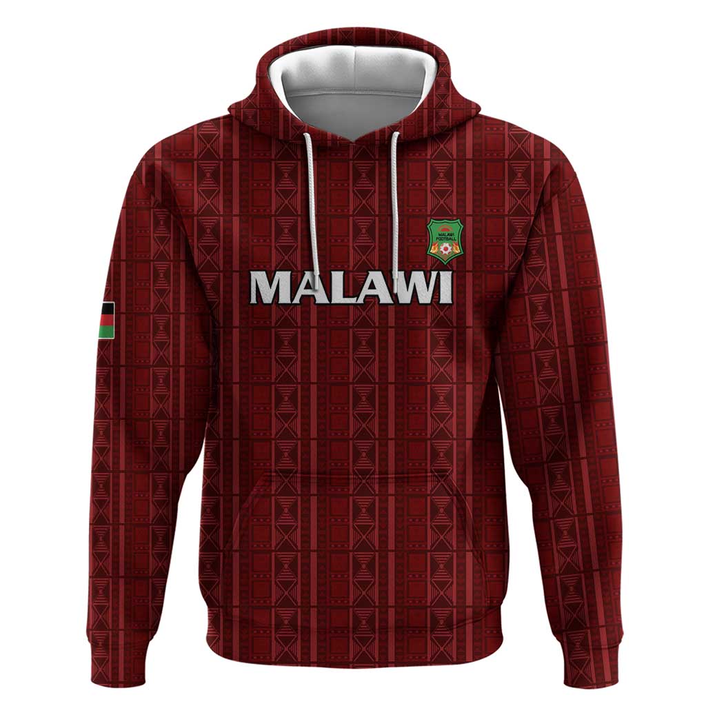 Custom Malawi Football Zip Hoodie Go Champions - Red - African Pride