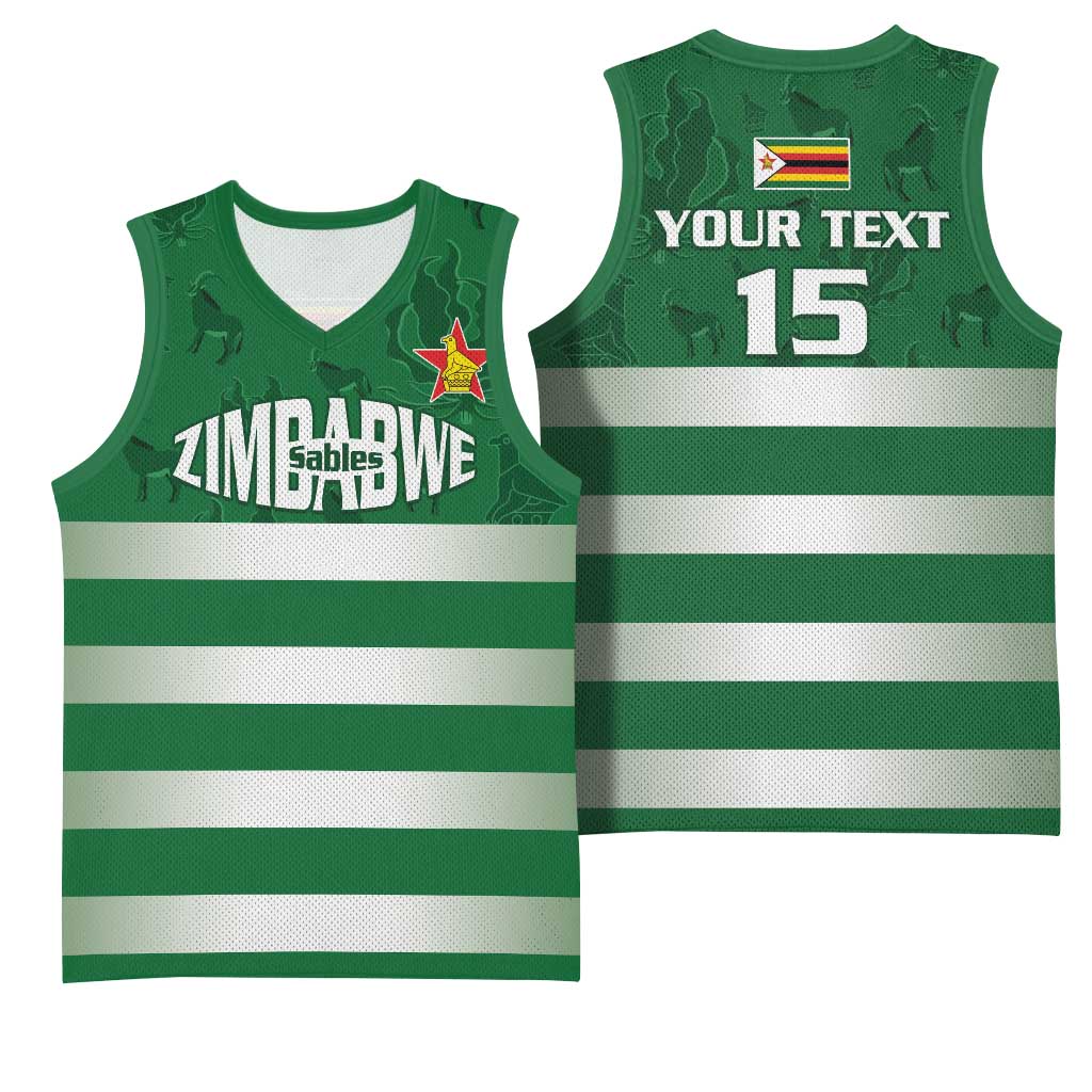 Rugby Zimbabwe Custom Basketball Jersey Go Champions Sables LT15