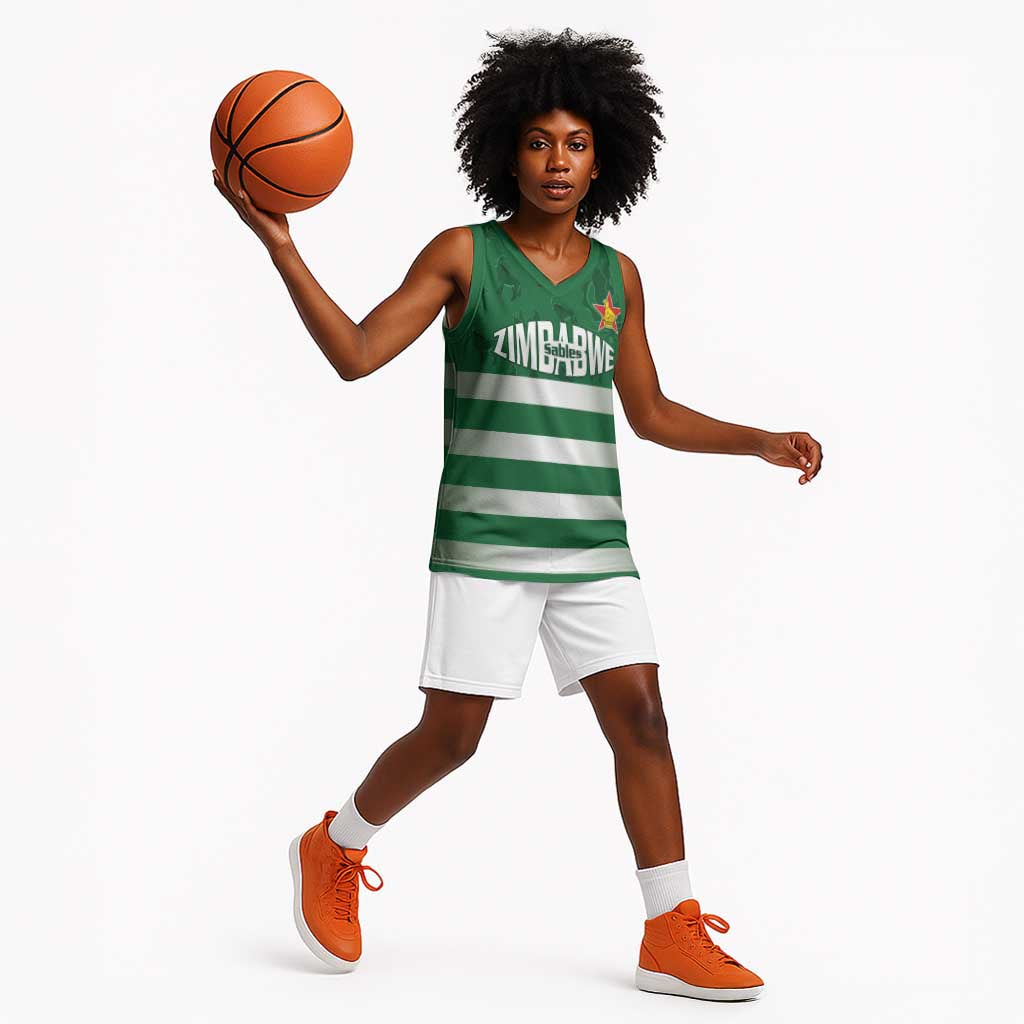 Rugby Zimbabwe Custom Basketball Jersey Go Champions Sables LT15