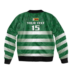 Rugby Zimbabwe Custom Bomber Jacket Go Champions Sables - African Pride
