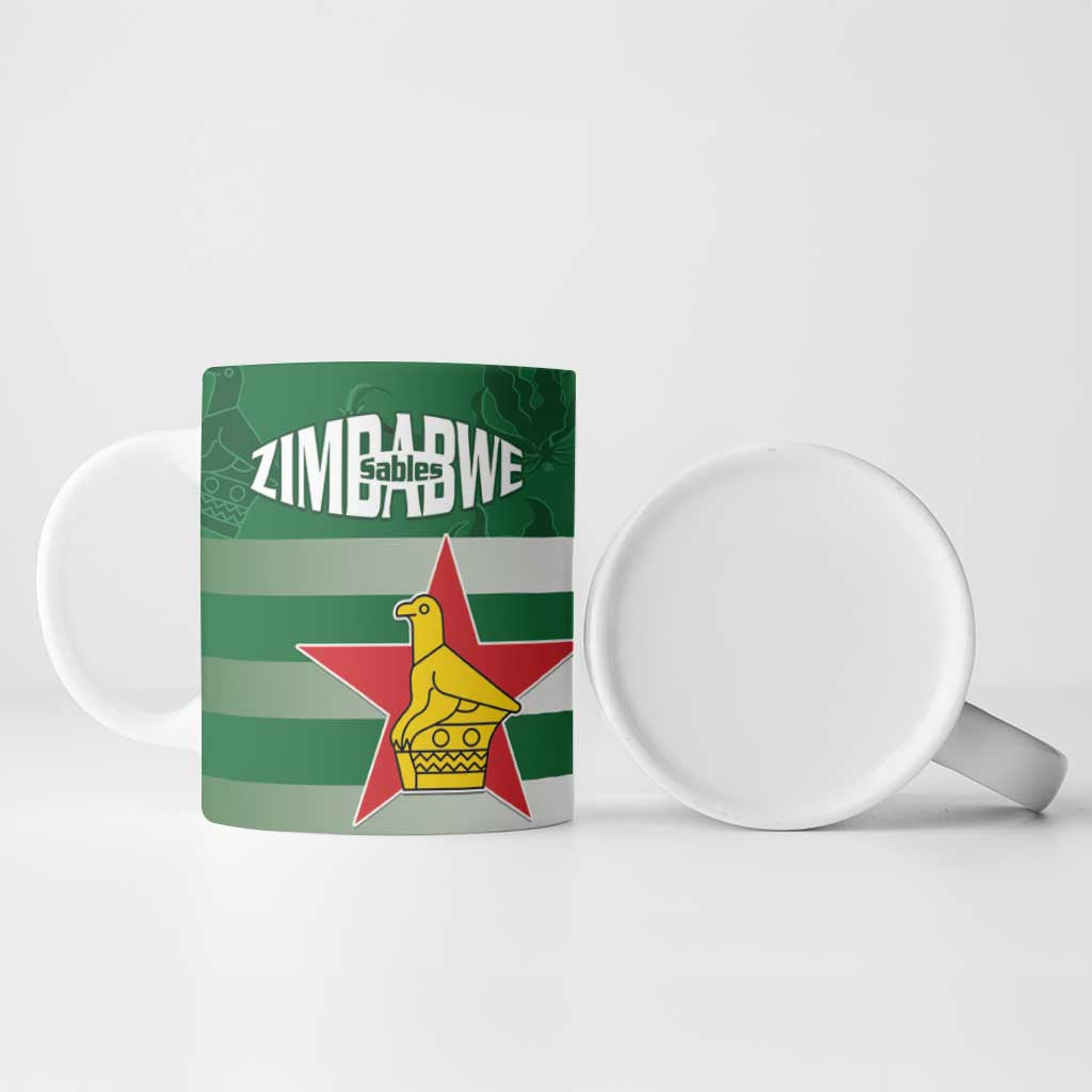 Rugby Zimbabwe Custom Ceramic Mug Go Champions Sables