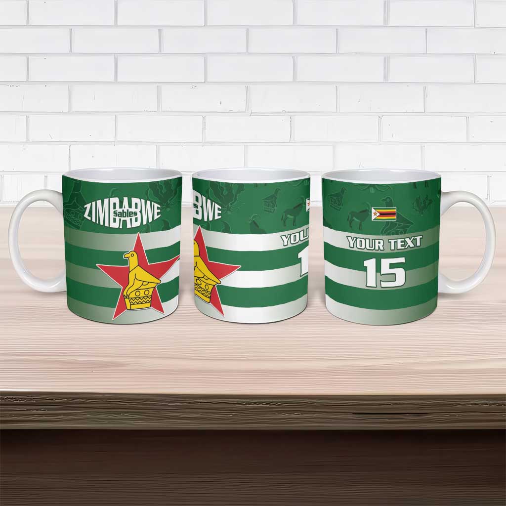 Rugby Zimbabwe Custom Ceramic Mug Go Champions Sables