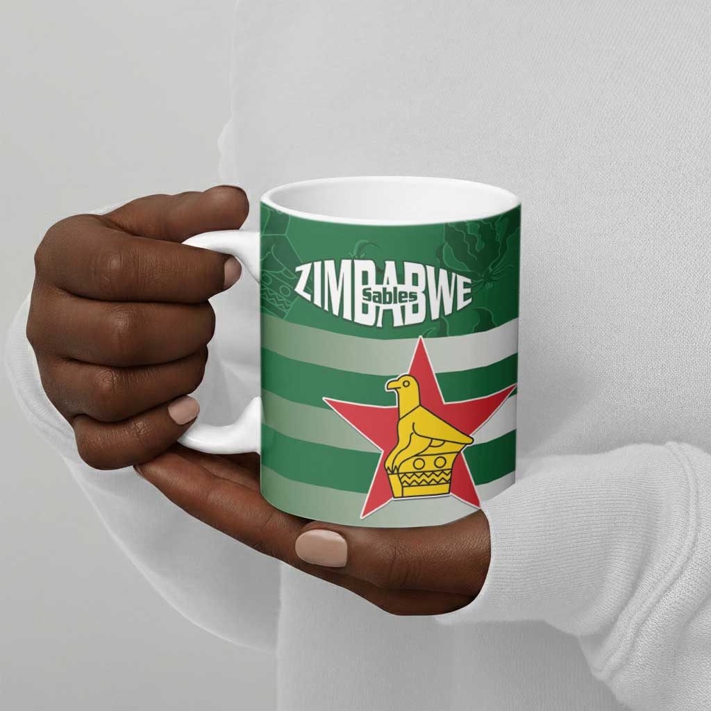 Rugby Zimbabwe Custom Ceramic Mug Go Champions Sables