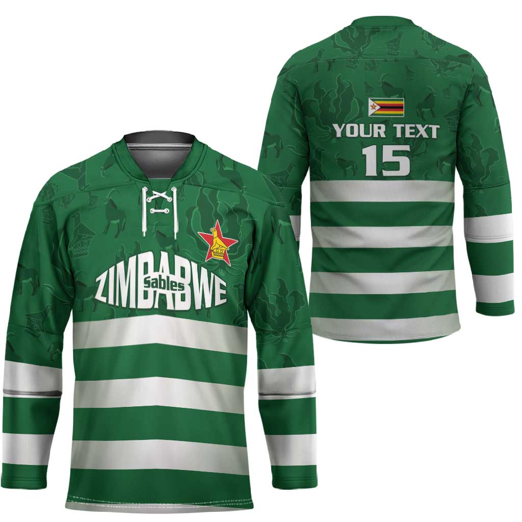 Rugby Zimbabwe Custom Hockey Jersey Go Champions Sables