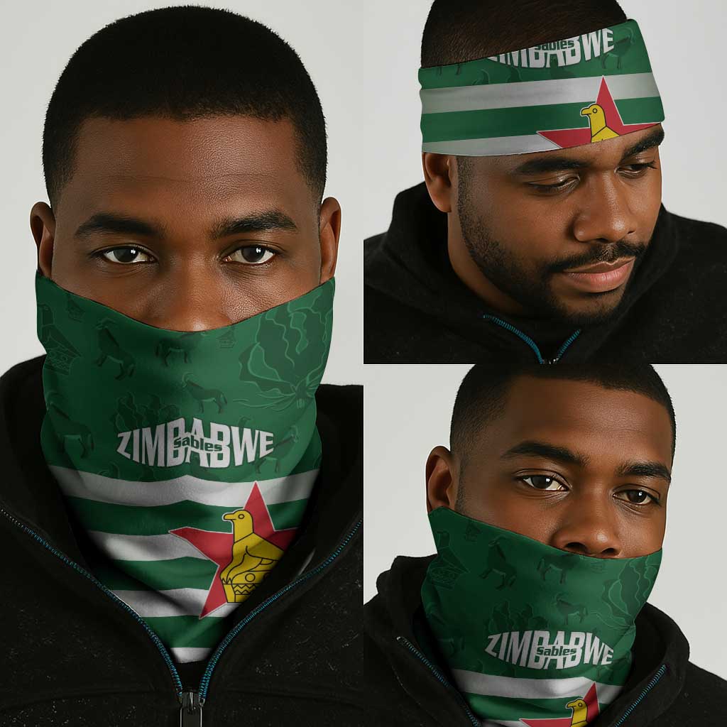 Rugby Zimbabwe Custom Neck Gaiter Go Champions Sables LT15