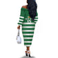 Rugby Zimbabwe Custom Off The Shoulder Long Sleeve Dress Go Champions Sables - African Pride