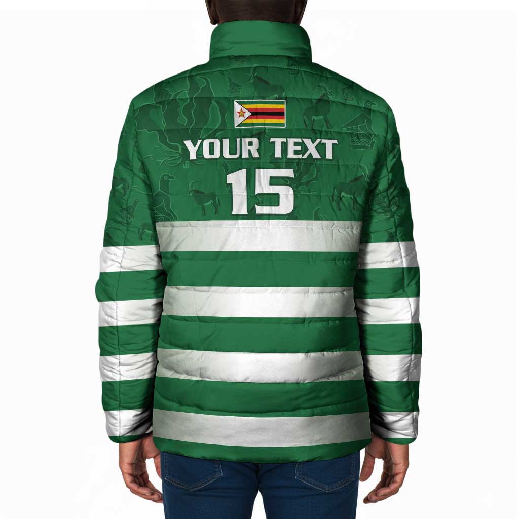 Rugby Zimbabwe Custom Padded Jacket Go Champions Sables