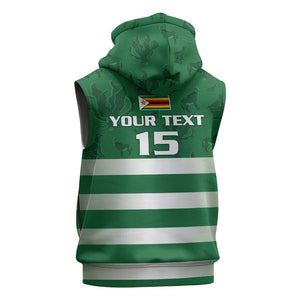 Rugby Zimbabwe Custom Sleeveless Hoodie Go Champions Sables - African Pride