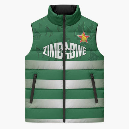 Rugby Zimbabwe Custom Sleeveless Puffer Jacket Go Champions Sables