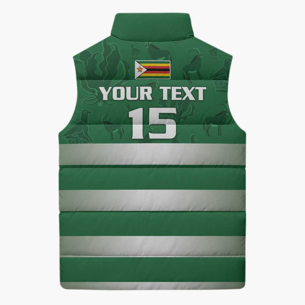 Rugby Zimbabwe Custom Sleeveless Puffer Jacket Go Champions Sables