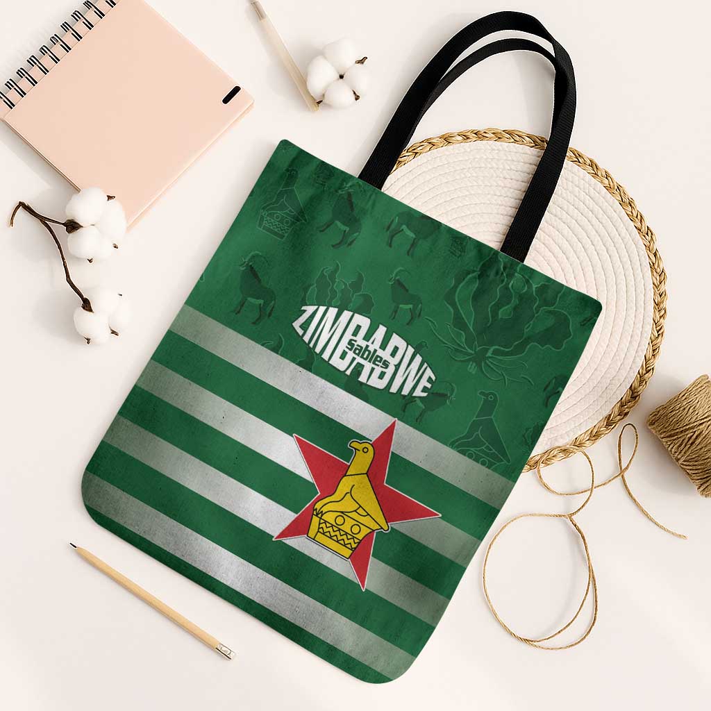 Rugby Zimbabwe Custom Tote Bag Go Champions Sables