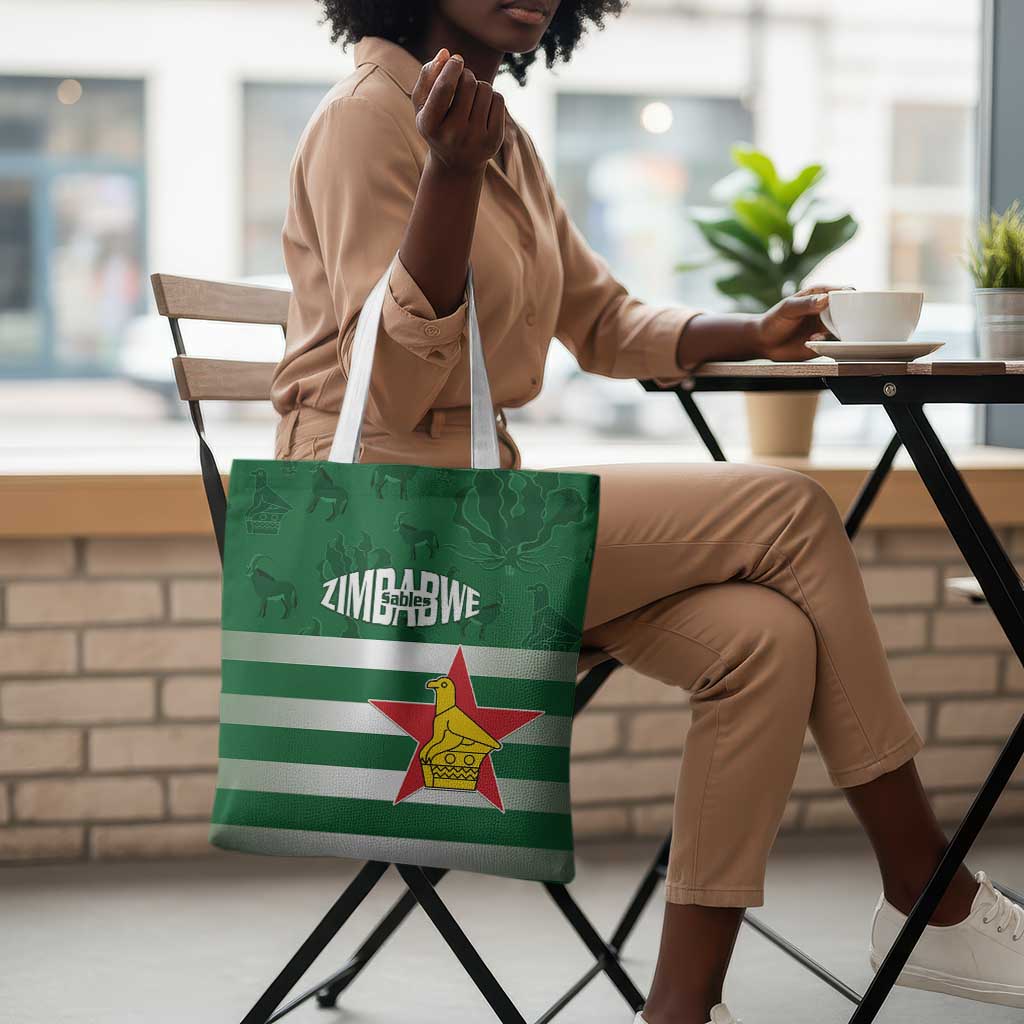 Rugby Zimbabwe Custom Tote Bag Go Champions Sables