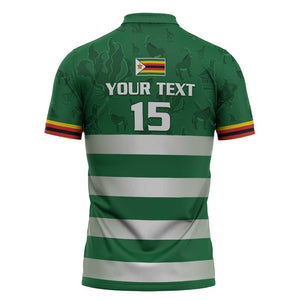 Rugby Zimbabwe Custom Zipper Polo Shirt Go Champions Sables