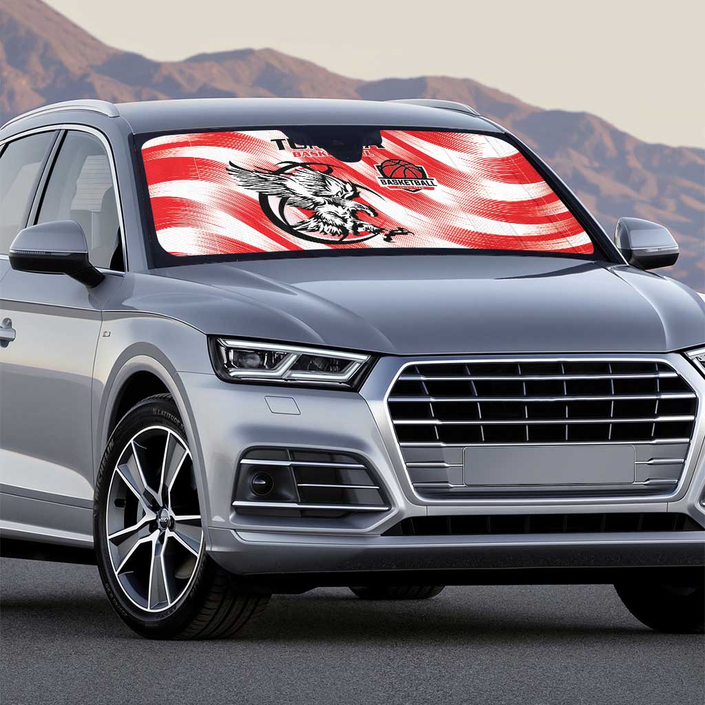 Tunisia Basketball Auto Sun Shade Go Eagles of Carthage