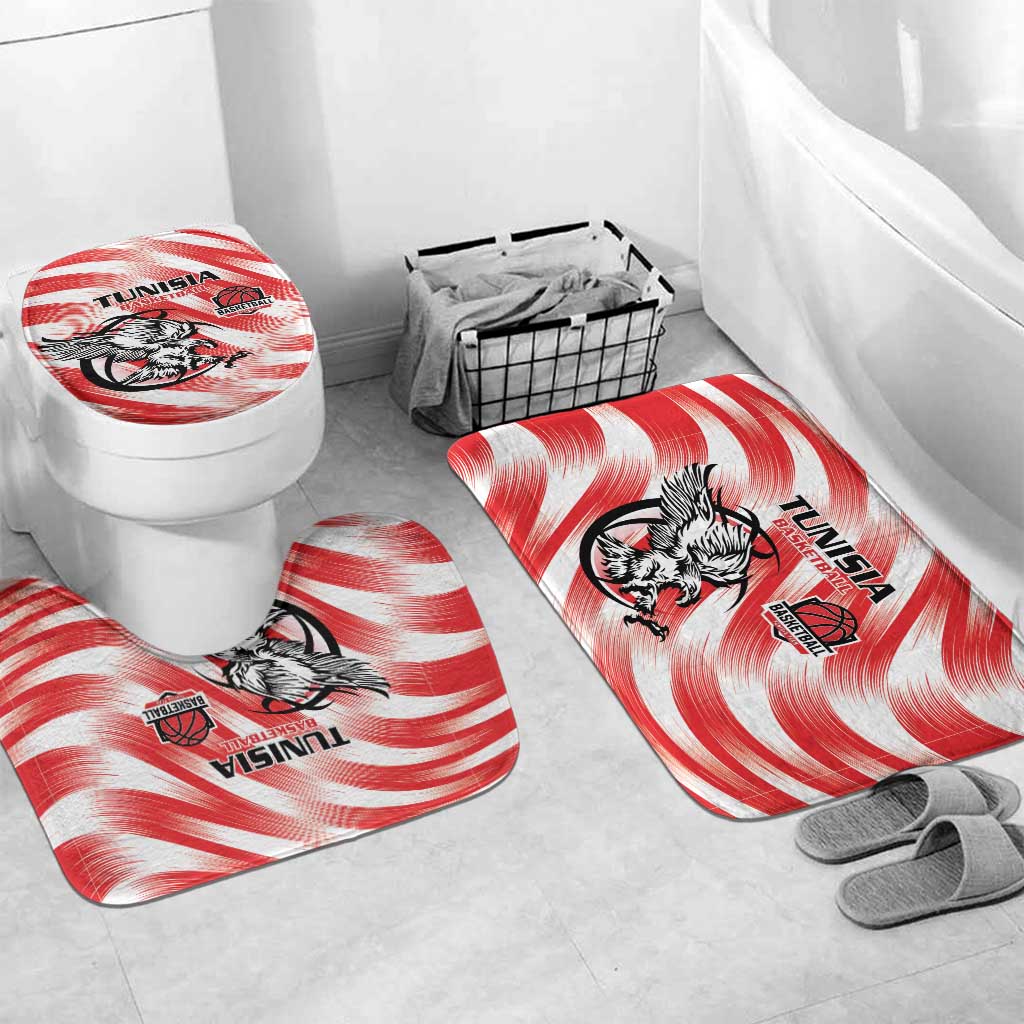 Tunisia Basketball Bathroom Set Go Eagles of Carthage
