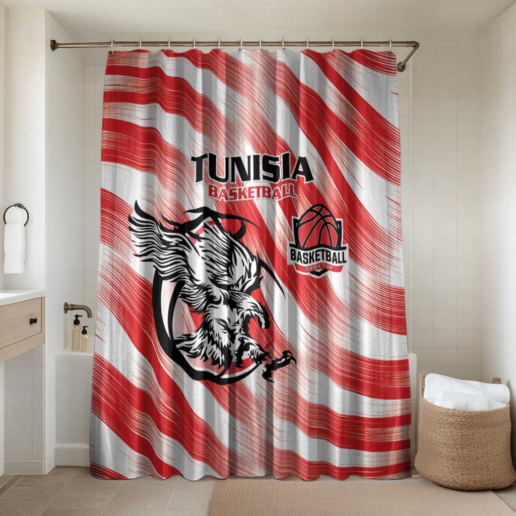 Tunisia Basketball Bathroom Set Go Eagles of Carthage