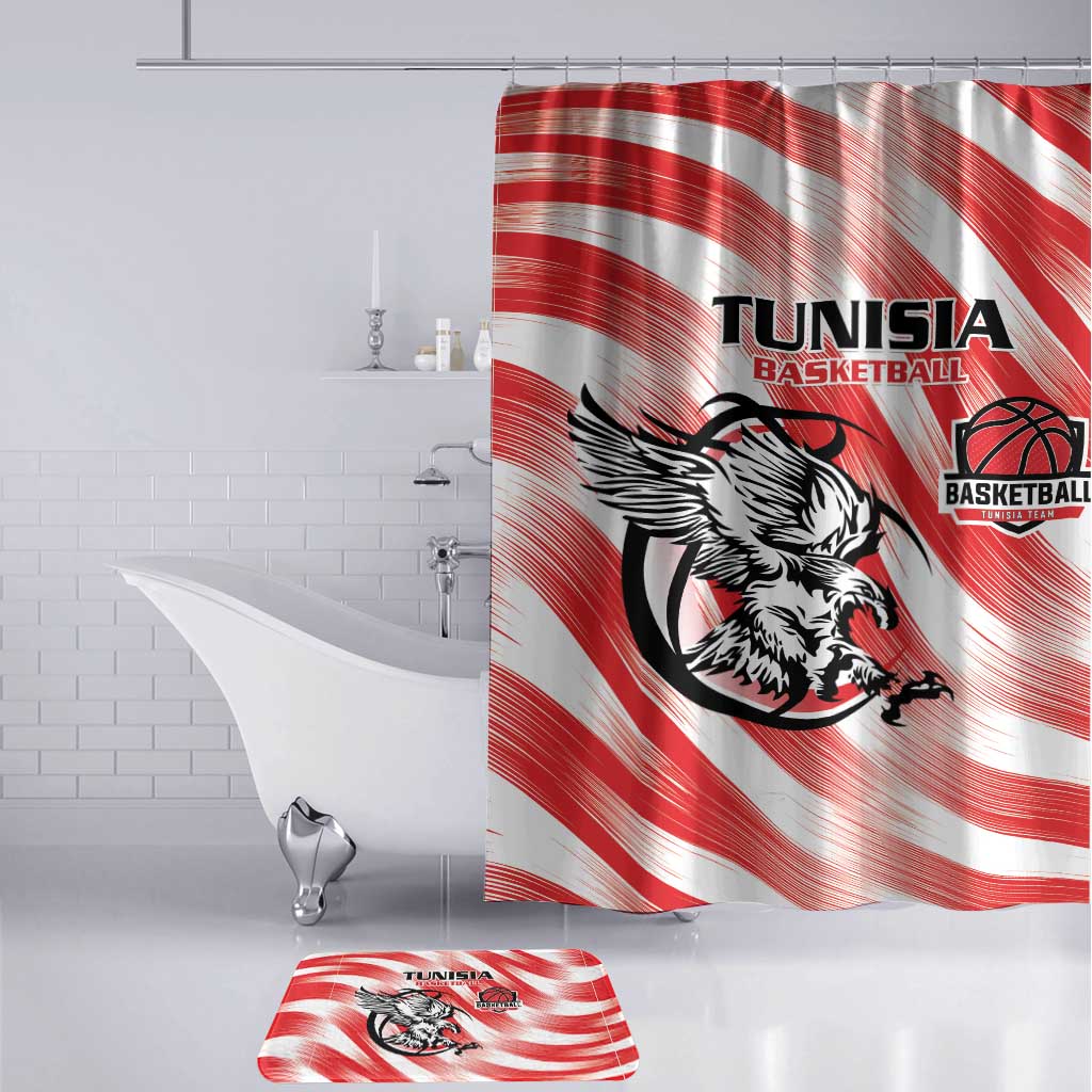 Tunisia Basketball Bathroom Set Go Eagles of Carthage