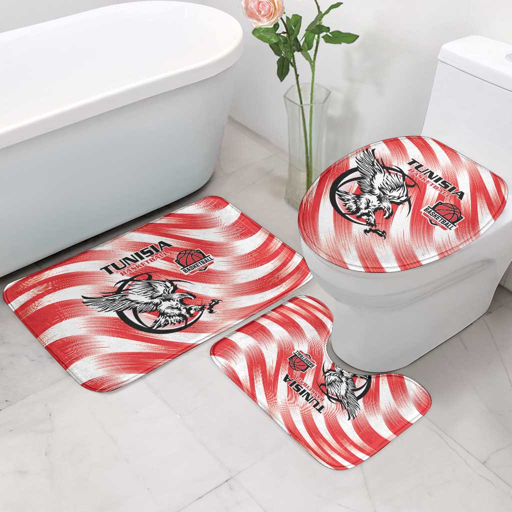 Tunisia Basketball Bathroom Set Go Eagles of Carthage