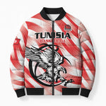 Custom Tunisia Basketball Bomber Puffer Jacket Go Eagles of Carthage