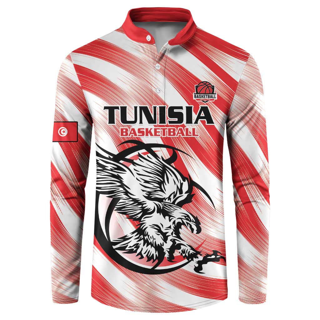 Custom Tunisia Basketball Button Sweatshirt Go Eagles of Carthage