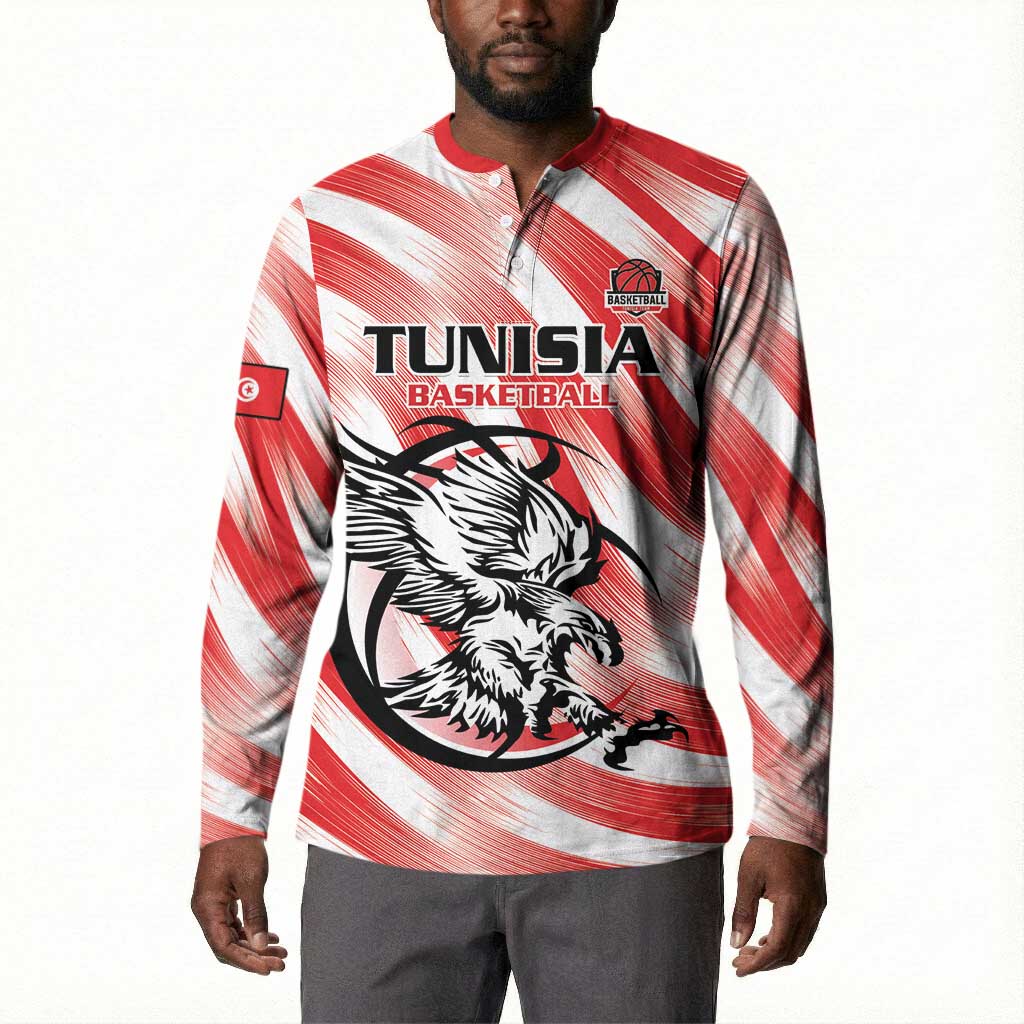 Custom Tunisia Basketball Button Sweatshirt Go Eagles of Carthage