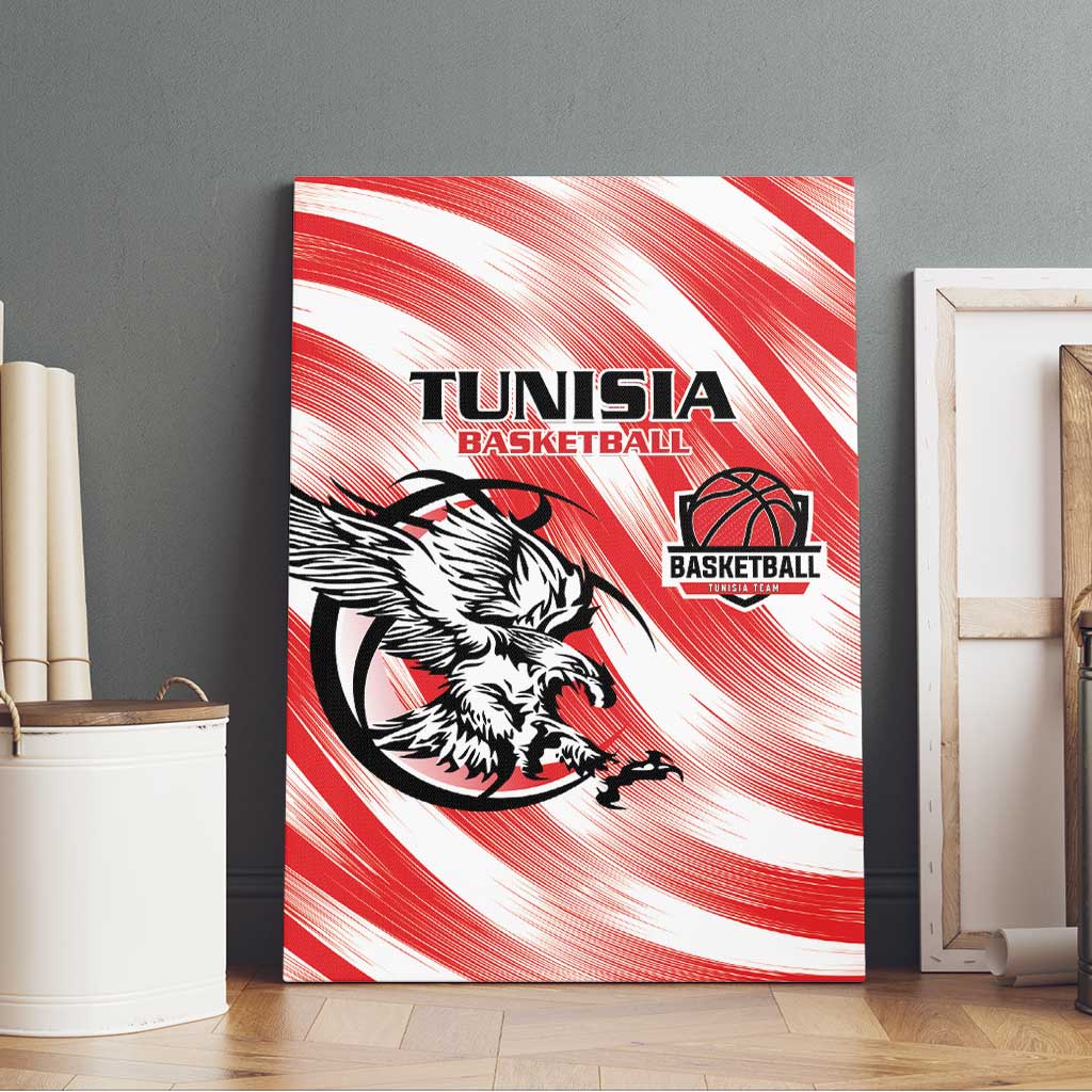 Afro Basketball Tunisia Canvas Wall Art Go Eagles of Carthage - African Pride