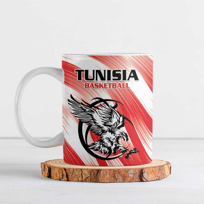 Custom Tunisia Basketball Ceramic Mug Go Eagles of Carthage