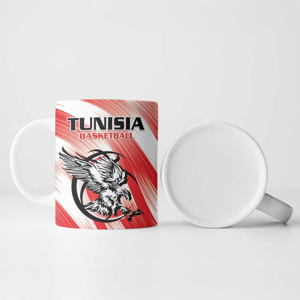 Custom Tunisia Basketball Ceramic Mug Go Eagles of Carthage