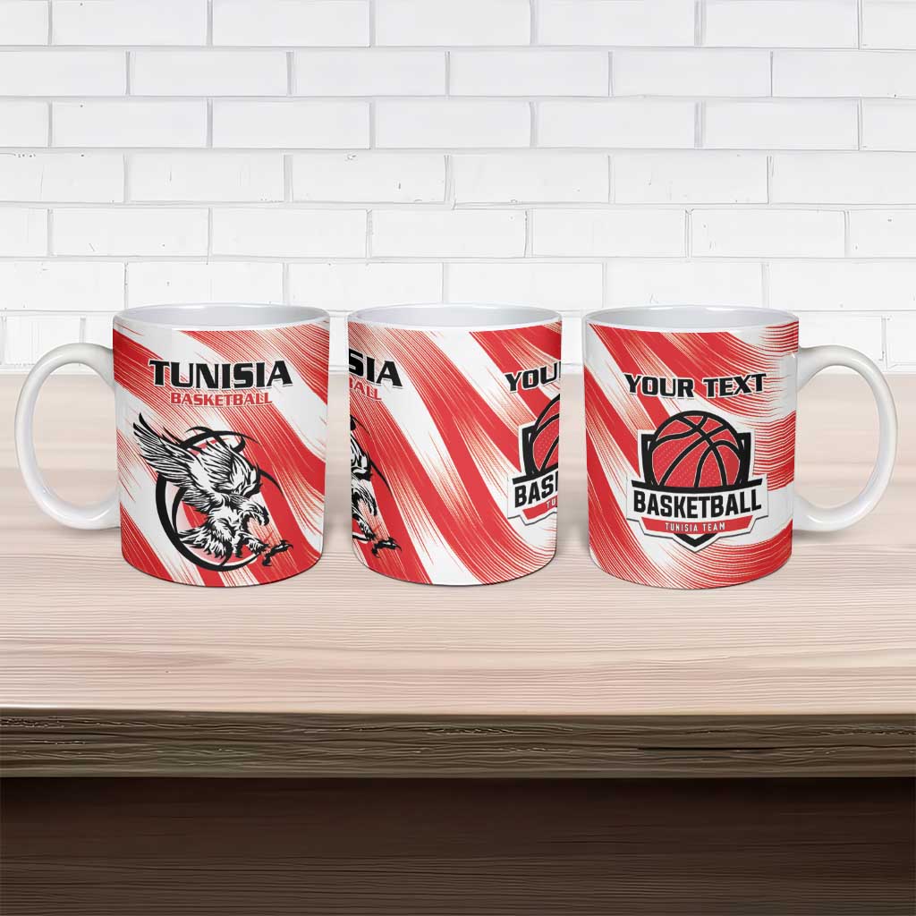 Custom Tunisia Basketball Ceramic Mug Go Eagles of Carthage