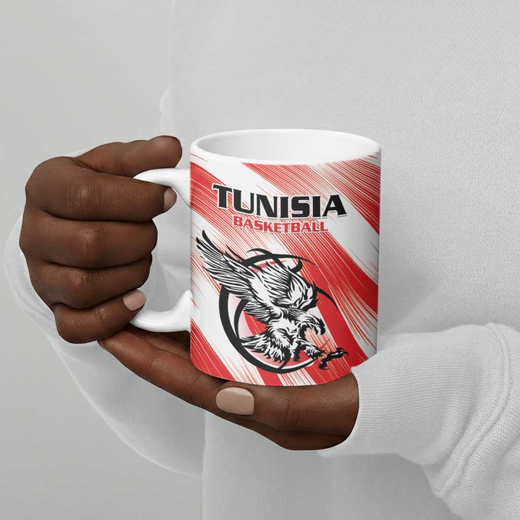 Custom Tunisia Basketball Ceramic Mug Go Eagles of Carthage