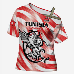 Custom Tunisia Basketball Cross Shoulder Shirt Go Eagles of Carthage