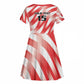 Afro Basketball Tunisia Custom Kid Short Sleeve Dress Go Eagles of Carthage - African Pride