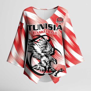 Custom Tunisia Basketball Kimono Sleeve Blouse Go Eagles of Carthage