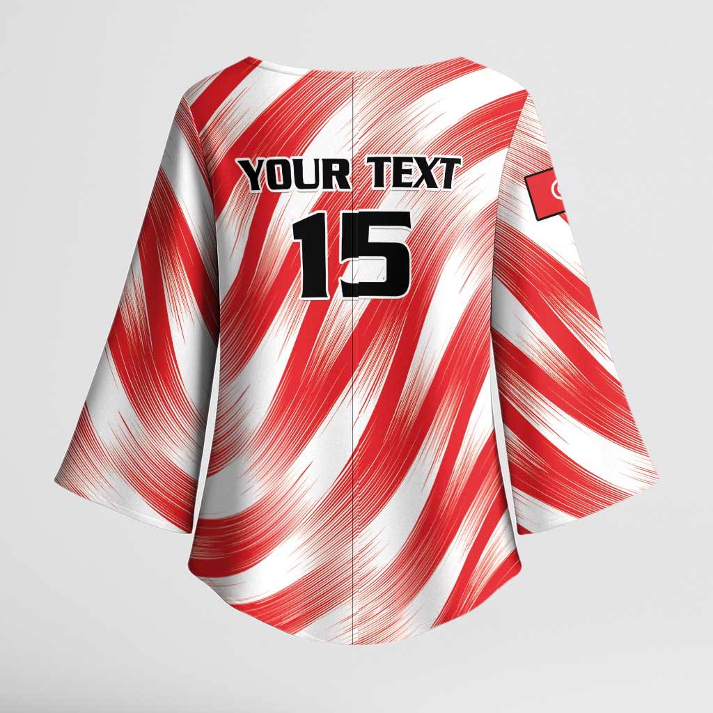 Custom Tunisia Basketball Kimono Sleeve Blouse Go Eagles of Carthage