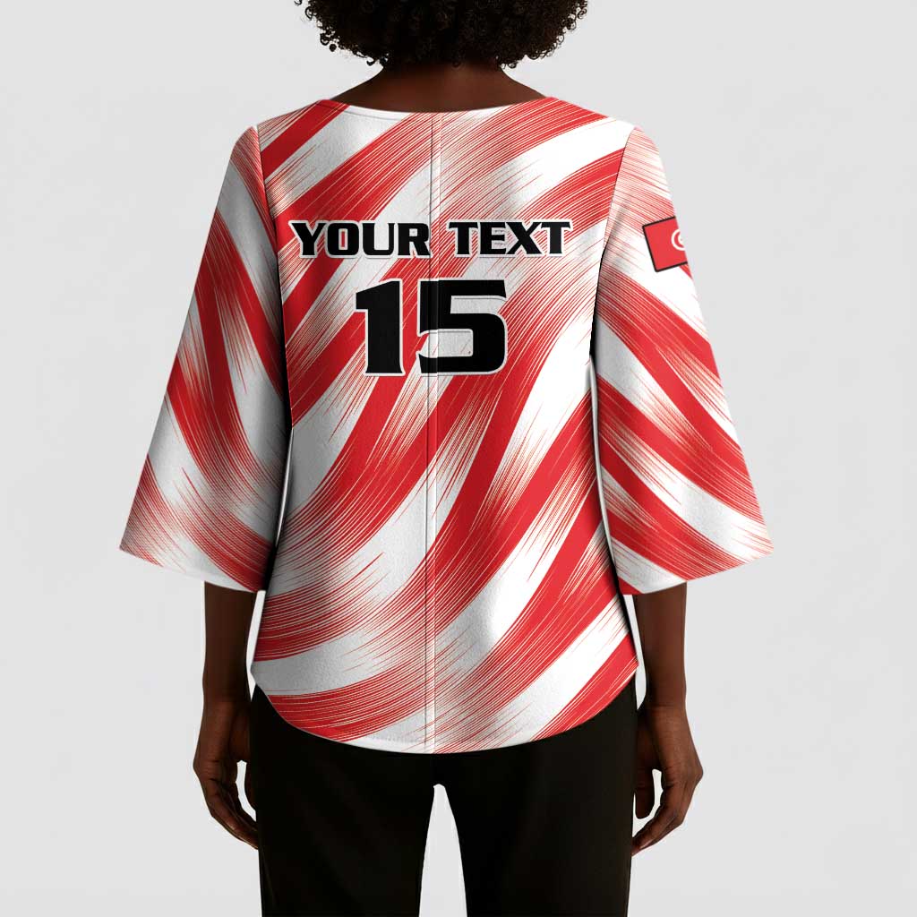 Custom Tunisia Basketball Kimono Sleeve Blouse Go Eagles of Carthage