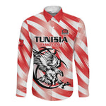Afro Basketball Tunisia Custom Long Sleeve Button Shirt Go Eagles of Carthage - African Pride