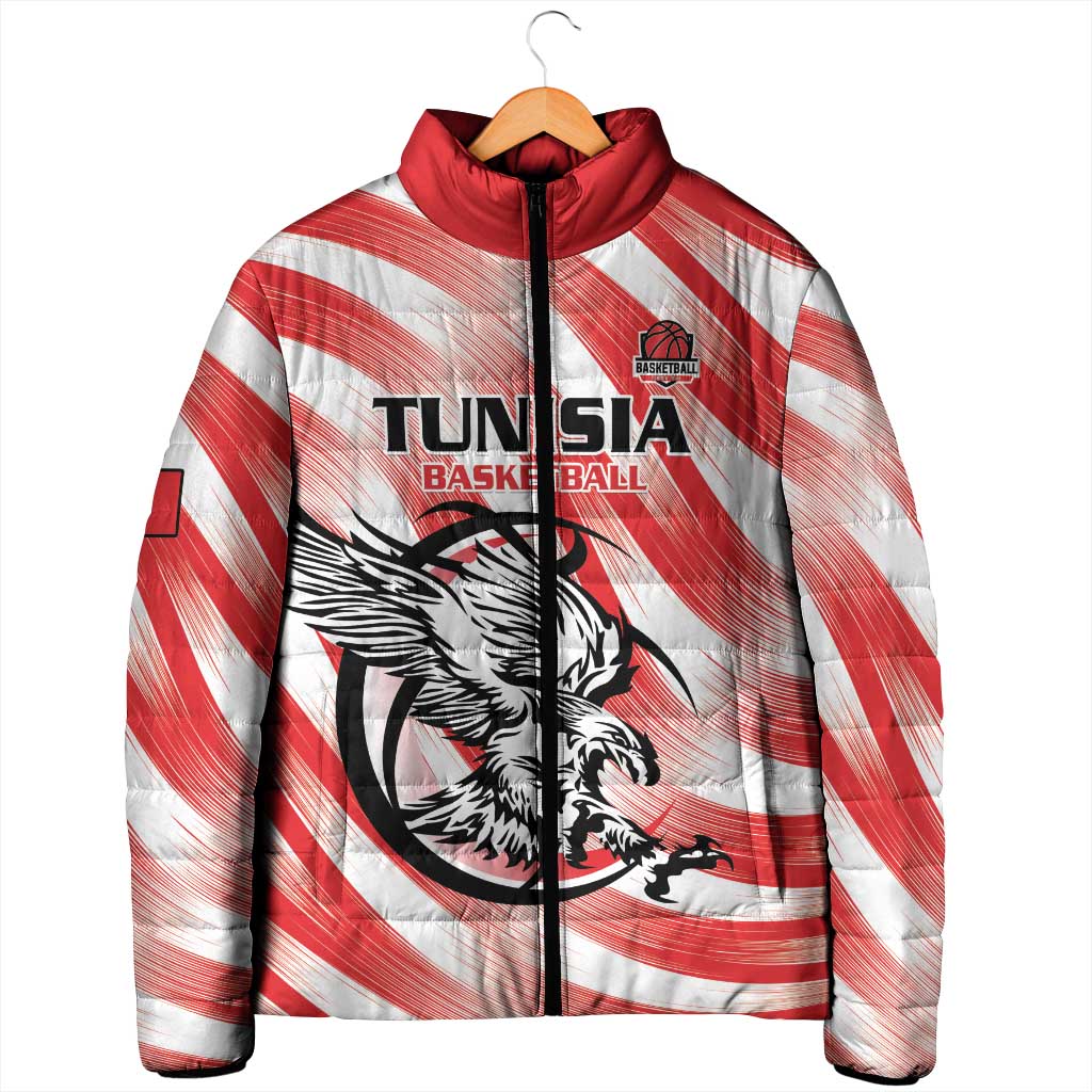 Custom Tunisia Basketball Padded Jacket Go Eagles of Carthage