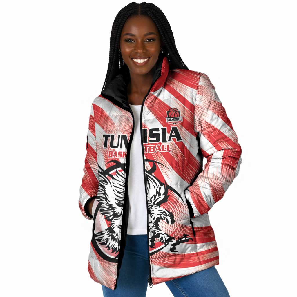 Custom Tunisia Basketball Padded Jacket Go Eagles of Carthage