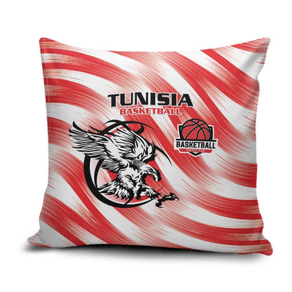 Tunisia Basketball Pillow Cover Go Eagles of Carthage