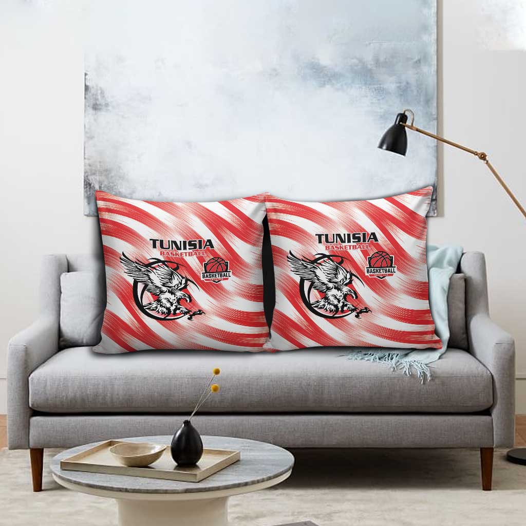 Tunisia Basketball Pillow Cover Go Eagles of Carthage