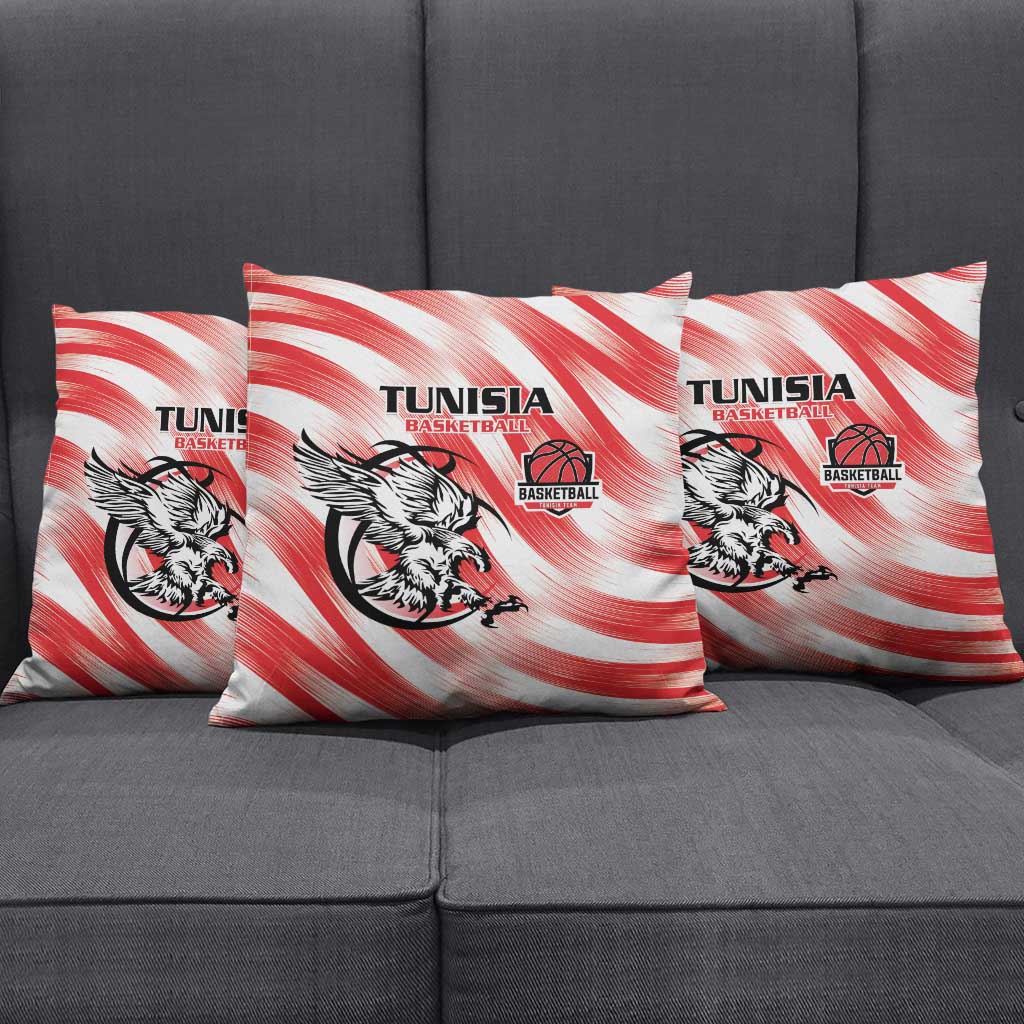Tunisia Basketball Pillow Cover Go Eagles of Carthage